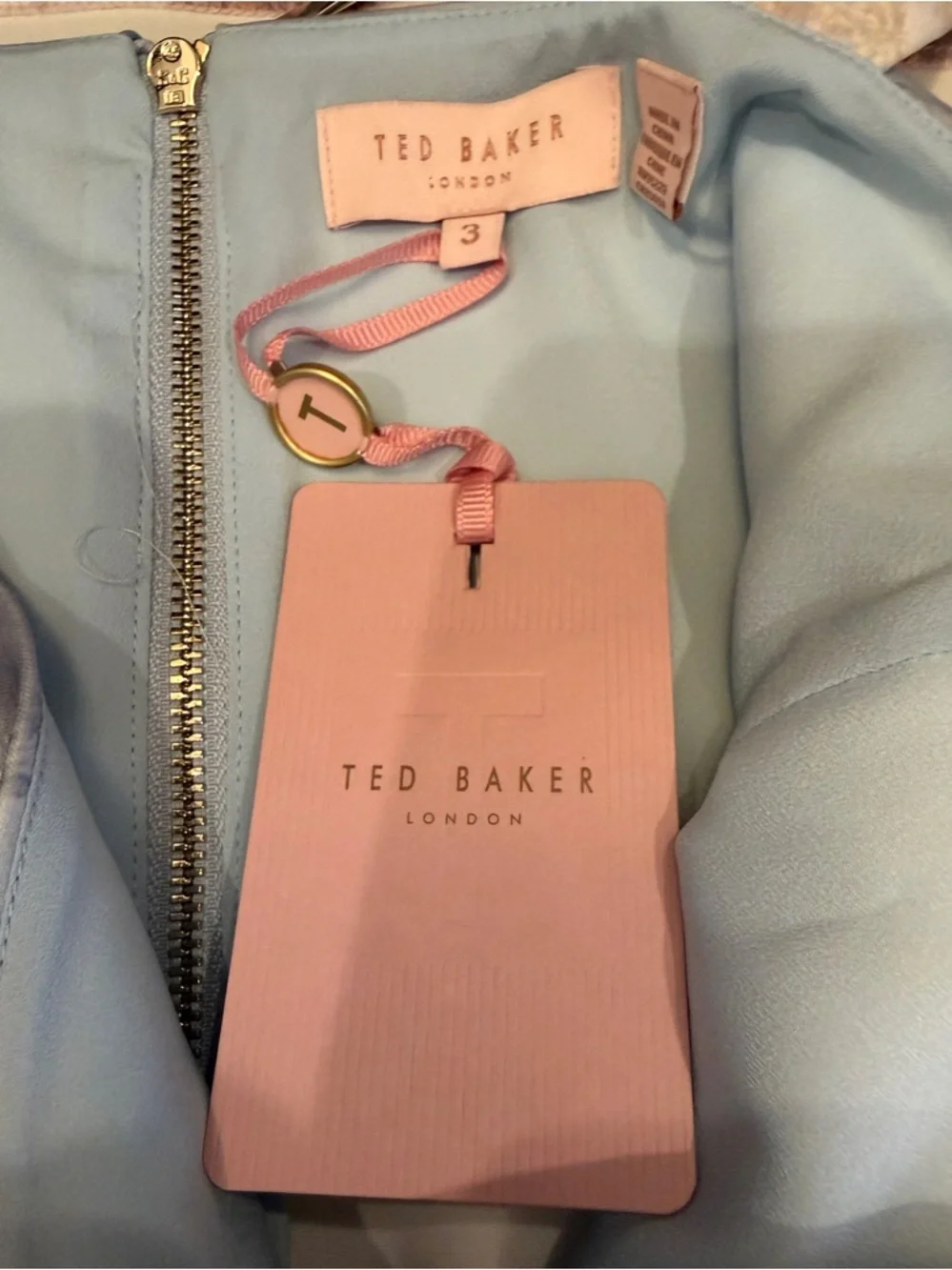 NWT Ted Baker Umerta Mint Choc Chip Floral Skater Dress - Picture 3 of 3